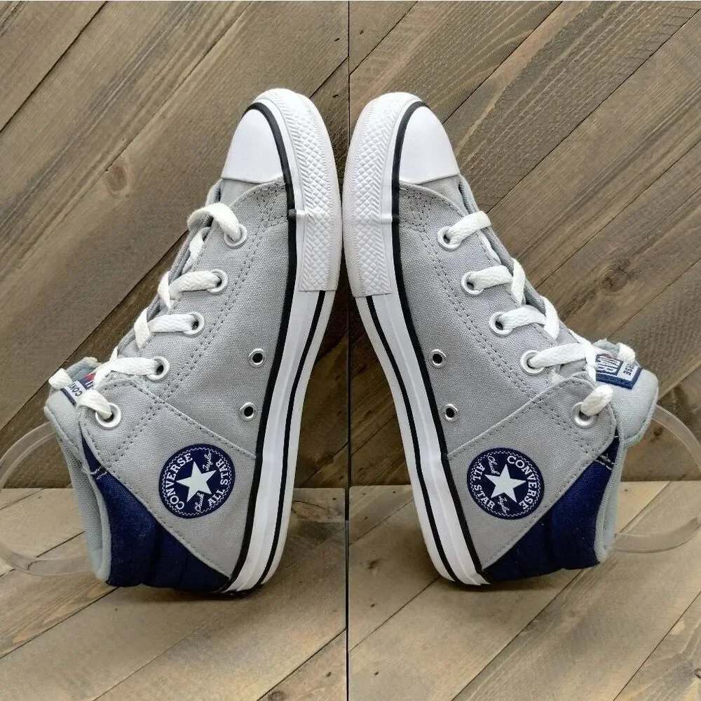 Converse Chuck Taylor All‎ Star Hi Street Casual Sneakers Youth Size 3 Grey Blue